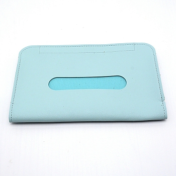 Imitation Leather Car Tissue Bag, Rectangle, Pale Turquoise, 233x151x13.5mm