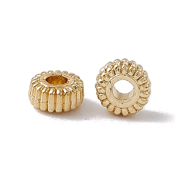 Alloy Beads, Flat Round, Light Gold, 4x2mm, Hole: 1.6mm