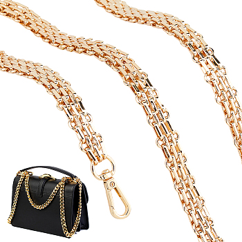 1Pc Iron Purse Chains, with Clasps, Golden, 1200mm