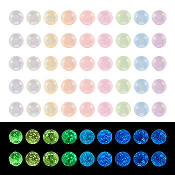 Pandahall 1998Pcs 9 Colors Luminous Transparent Glass Seed Round Beads, No Hole/Undrilled, Grade A, Mixed Color, 2~2.5mm, about 222pcs/color