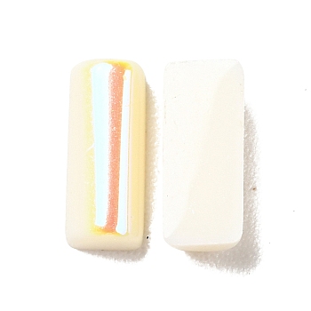 ABS Plastic Nail Art Decoration Accessories, Rectangle, Creamy White, 7x3x2mm, about 5000pcs/bag