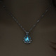 Alloy Lotus Cage Pendant Necklace with Synthetic Luminaries Stone(LUMI-PW0001-044P-A)-1