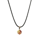 Alloy Enamel Dice Pendant Necklace with Polyester Cords(NJEW-JN04515)-5