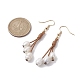 boucles d'oreilles pendantes en perles naturelles avec cordons en polyester ciré(EJEW-TA00310)-3