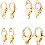 8Pcs 4 Styles Eco-Friendly Brass Lobster Claw Clasps, with Jump Ring, Parrot Trigger Clasps, Real 18K Gold Plated, 14~20.5x10~12x4.5~5.4mm, 2pcs/style(KK-FH0004-33)