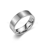 304 Stainless Steel Finger Rings for Men, Stainless Steel Color, US Size 10(19.8mm)(FS-WG7110F-04)