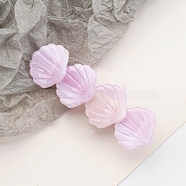 Shell Shape Cellulose Acetate Alligator Hair Clips, Hair Accessories for Girls, Pearl Pink, 72x23x25mm(PW-WG23971-04)