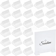Plastic Card Holders, for Memo Note Name Sign Wedding Party Birthday, Rectangle, Clear, 20x20x13mm(AJEW-WH0176-58A)