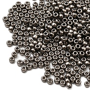 TOHO Round Seed Beads, Japanese Seed Beads, (602) Steel Grey Metallic, 11/0, 2.2mm, Hole: 0.8mm, about 50000pcs/pound(SEED-TR11-0602)
