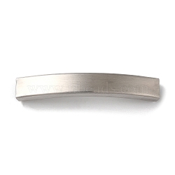 Non-Tarnish 304 Stainless Steel Tube Beads, Curved Tube, Stainless Steel Color, 41x6.5x4.5mm, Hole: 5.5x3.5mm(STAS-Z045-05C-P)