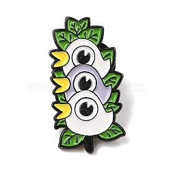 Funny Animal Alloy Green Enamel Pin Brooch for Backpack Clothes, Triple Birds, 30x16mm(JEWB-R004-04EB-03)