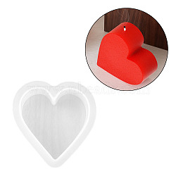 Silicone Molds, Resin Casting Molds, White, Heart, 85x83x26mm(SIMO-M003-03C)