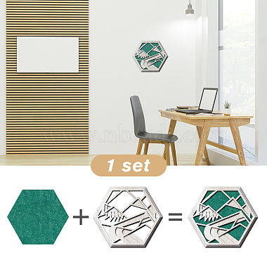 décorations murales en feutre de laine et bois sur mesure(DIY-WH0376-012)-2