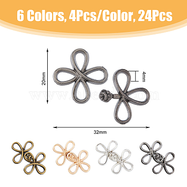 24Pcs 4 Colors Alloy Snap Lock Clasps(FIND-DC0005-12)-2