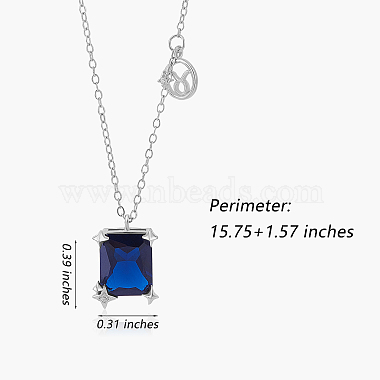 925 Sterling Silver Zircon Pendant Necklace 12 Constellation Pendant Necklace Jewelry Anniversary Birthday Gifts for Women Men(JN1088D)-2