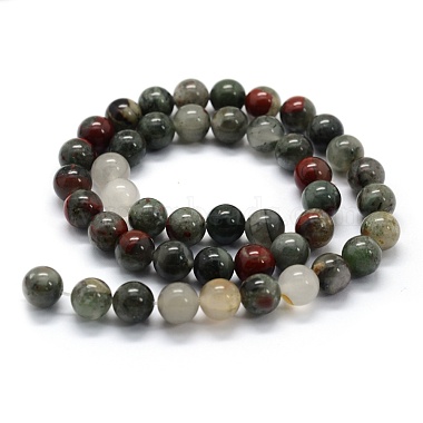 Natural African Bloodstone Beads Strands(G-G763-08-6mm)-2
