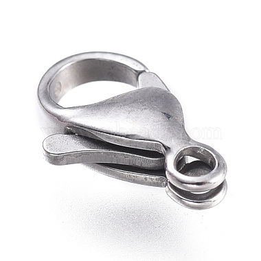 316 Surgical Stainless Steel Lobster Claw Clasps(STAS-M281-01P-C)-2