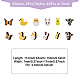 CHGCRAFT 48Pcs 6 Styles Duck & Butterfly & Cow & Rabbit & Chick Wood Stud Earrings(EJEW-CA0001-10)-2