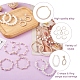 Kissitty 7 paires 7 boucles d'oreilles pendantes en forme de C avec perles en résine et anneau(FIND-KS0001-16)-3