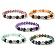 Bracelet extensible en perles de style tibétain pour filles et femmes(BJEW-JB09634)-1