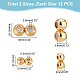Elite 24Pcs 2 Style Brass Beads(FIND-PH0008-67)-2