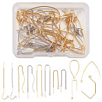 Brass Stud Earring Findings, Mixed Color, 68x52x11mm, 24pcs/box(KK-TA0007-75)