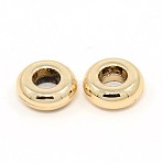 Nickel Free & Lead Free Light Gold Alloy European Beads, Long-Lasting Plated, Large Hole Rondelle Beads, 9x4mm, Hole: 4mm(PALLOY-J218-018G)