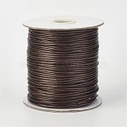Eco-Friendly Korean Waxed Polyester Cord, Coconut Brown, 3mm, about 41.01~41.56 Yards(37.5~38m)/Roll(YC-P002-3mm-1108)