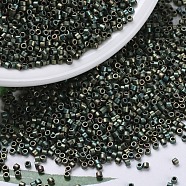 MIYUKI Delica Beads, Cylinder, Japanese Seed Beads, 11/0, (DB0324) Matte Metallic Patina Iris, 1.3x1.6mm, Hole: 0.8mm, about 2000pcs/10g(X-SEED-J020-DB0324)