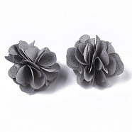 Polyester Fabric Flowers, for DIY Headbands Flower Accessories Wedding Hair Accessories for Girls Women, Gray, 34mm(FIND-R076-02B)