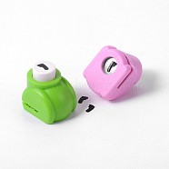 Mini Plastic Craft Punch Sets for Scrapbooking & Paper Crafts, Foot Print, Random Color, 33x26x31mm(AJEW-F003-12A)