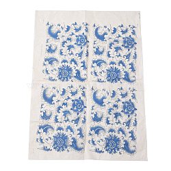 Paper Ceramic Decals, Pottery Ceramics Clay Transfer Paper, Underglaze Flower Paper, Blue and White Porcelain Style, Flower Pattern, 530x380x0.1mm(DIY-WH0250-82G)