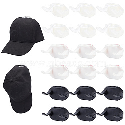 18Pcs 3 Colors Plastic Hat Rack for Wall, Self-Adhesive Hat Hook for Baseball Caps, Mixed Color, Hook: 31~33x50~52x36~39mm, 6pcs/color(AJEW-BC0006-45)