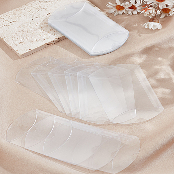 20Pcs PVC Plastic Frosted Pillow Boxes, Gift Candy Transparent Packing Box, Clear, 9x6.4x2.5cm