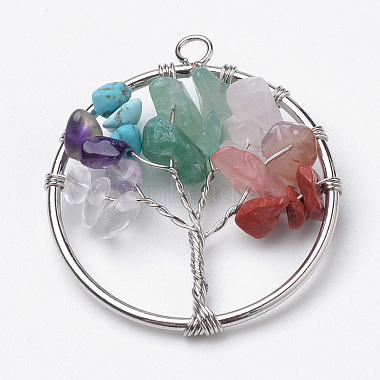 Natural & Synthetic Gemstone Pendants(G-S271-23A-01)-2