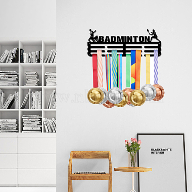 Support mural d'affichage de support de cintre de médaille de fer de thème sportif(ODIS-WH0021-541)-6