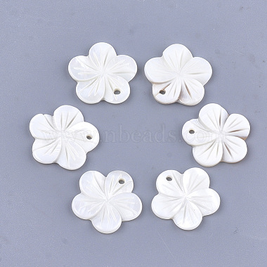 Creamy White Flower Freshwater Shell Pendants