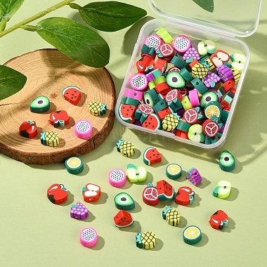 100Pcs 10 Style Handmade Polymer Clay Beads Set(CLAY-YW0001-55)-4