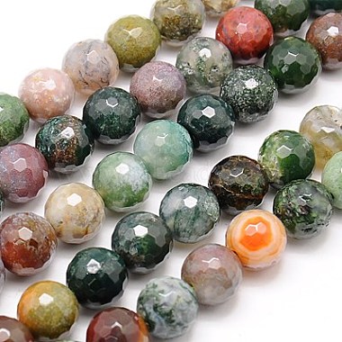 Mixed Color Round Indian Agate Beads