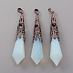 Natural & Synthetic Mixed Gemstone Big Pointed Pendants(G-I278-03)-2