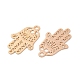 Long-Lasting Plated Brass Filigree Charm(KK-K336-23KCG)-2