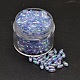 Perles acryliques transparentes écologiques plaquées de riz plaqué couleur ab(X-PACR-I002-13)-1