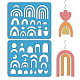 2Pcs 2 Style Acrylic Earring Handwork Template(DIY-WH0573-003)-1