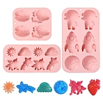 1Pc Realistic Heart & Brain Fondant Molds, DIY Food Grade Silicone Molds, for DIY Chiffon Cake Bakeware, Pink, 150x125x33mm(DIY-YW0012-16)