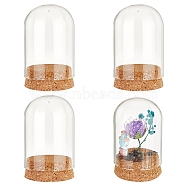 High Borosilicate Glass Dome Cover, Decorative Display Case, Cloche Bell Jar Terrarium with Cork Base, Clear, 50x70mm(DJEW-NB0001-22)