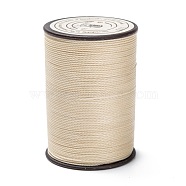 Round Waxed Polyester Thread String, Micro Macrame Cord, Twisted Cord, for Leather Sewing Stitching, PeachPuff, 0.55mm, about 131.23 yards(120m)/roll(YC-D004-02C-003)