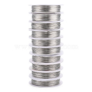Round Copper Jewelry Wire, Nickel Free, Silver, 22 Gauge, 0.6mm, about 26.24 Feet(8m)/roll(CW0.6mm006)