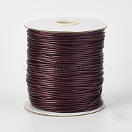 Eco-Friendly Korean Waxed Polyester Cord, Dark Red, 0.5mm, about 169.51~174.98 Yards(155~160m)/Roll(YC-P002-0.5mm-1134)