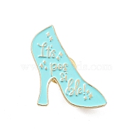 High-heel Shoe Zinc Alloy Enamel Pin Brooch, for Backpack Clothes, Shoes, 36x24.5x1.5mm(JEWB-C028-03H-G)