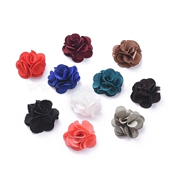Handmade Woven Costume Accessories, Flower, Mixed Color, 20x9mm(X-WOVE-F023-D-A)